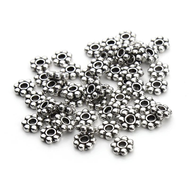 200Pcs 4mm Gold/Sliver Plated Tiny Daisy Metal Spacer Beads 200Pcs 4mm Gold/Sliver Plated Tiny Daisy Metal Spacer Beads