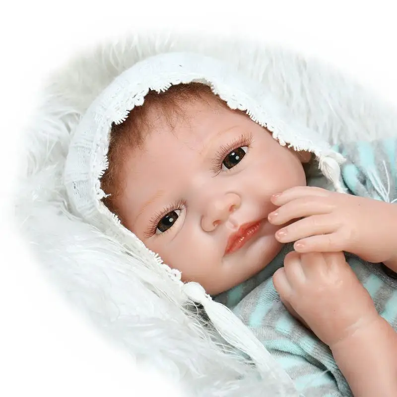 Real Looking Silicone Reborn Baby Dolls Newborn Toys for Children's Christmas Gifts,Realistic Reborn Baby Dolls Looks so Real