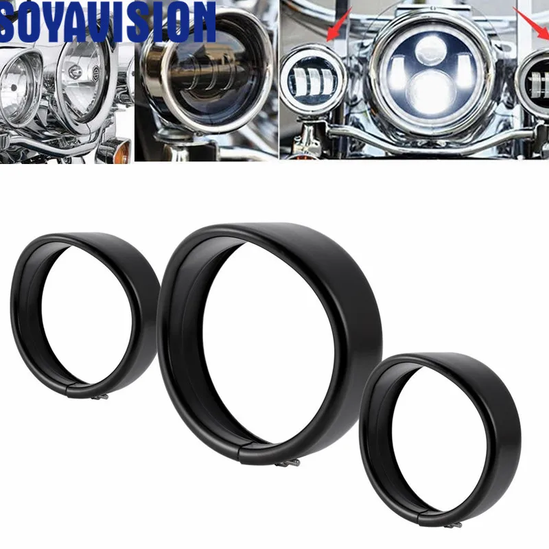 Аксессуары 7 &quotфары отделка кольцо и 4 5&quot 1/2 дюйма вспомогательный для Harley Touring