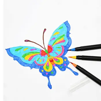 

1pcs 20 Color Watercolor Pen Soft Head Paint Brush Tap Water Pen Creative Calligraphy Pens Comic Hand Drawing Brush Random Color