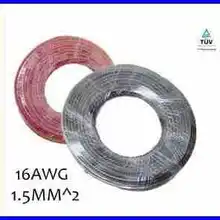 20 м/лот 1.5mm^ 2 PV кабель 16AWG шнур питания с зарядкой от солнца Панели солнечные для электрического медного провода Фотоэлектрические кабели цены по прейскуранту завода-изготовителя