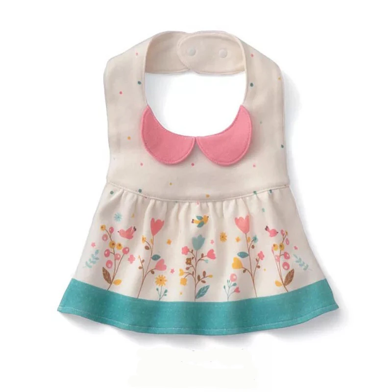 

Fashion Baby Girls Bavoir Bibs Apron Baberos Newborn Bib Bandana Cotton Print Waterproof