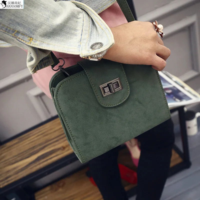 HANSOMFY 2015 Autumn Winter New Korean Minimalist Retro Frosted Mini Handbag Shoulder Bag Small Satchel