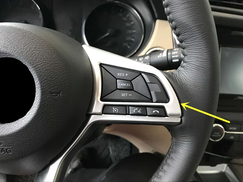 Матовый чехол на руль для Nissan Qashqai J11 2018 2019 АБС-пластик 2 шт. аксессуары стайлинга