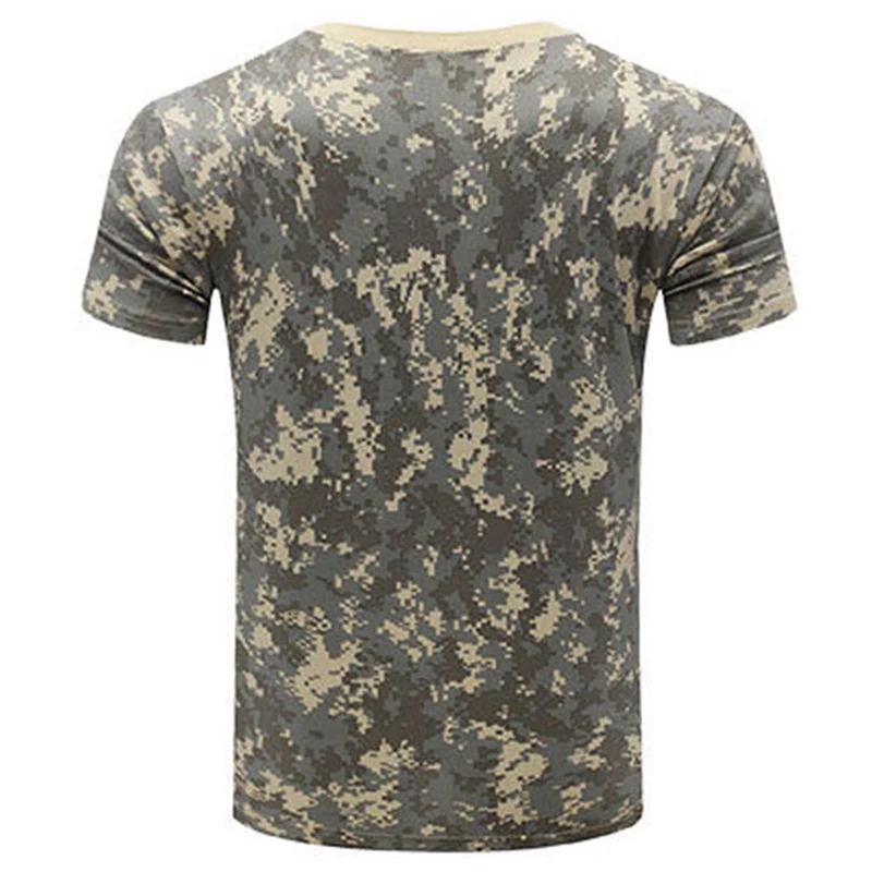 Summer Military Camouflage T-shirt Men US Army Short Sleeve Tactical T Shirt Cotton O Neck Green Top Clothes