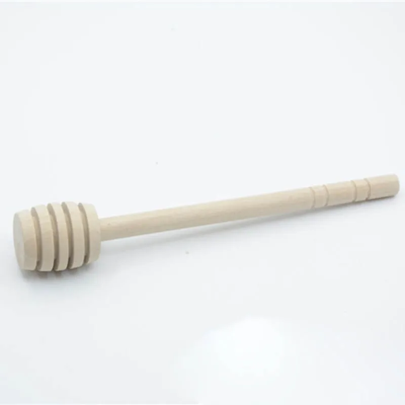 Wood Honey Spoon Dipper Stirring Stick Rod Spoon145mm Long Dip Drizzler Server Long Wooden Mini Bee Honey Dipper Stirrer KC1396 (5)