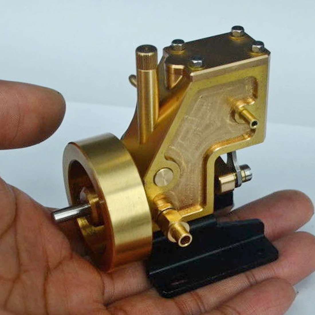 

6.5x4.6x7.3CM Mini Pure Copper Steam Engine Model Without Boiler Creative Gift Set Educational Science Toys For Children Adult