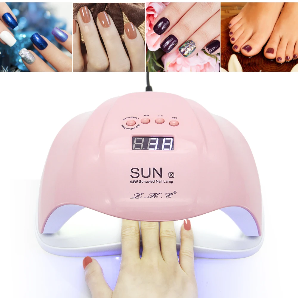 

I'M GIRL SUN X 54W Nail Dryer UV LED Lamp LCD Display 36 LEDs Dryer Lamp for Curing Gel Polish Auto Sensing Nail Manicure Tool