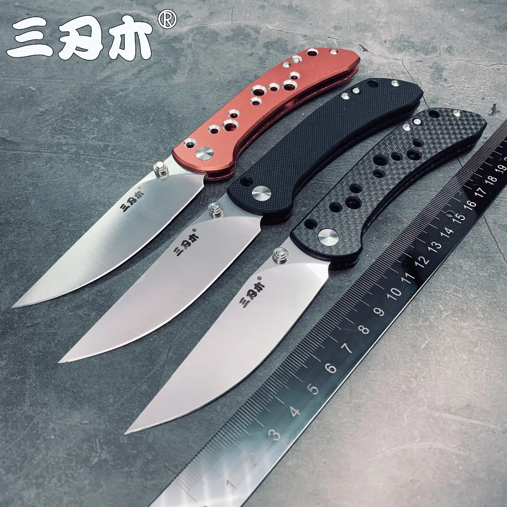 SanRenMu 9165 Pocket Folding Knife Fold 12C27 Steel Rescue Survival Tool Outdoor Camping EDC Mini Tactical Huinting knife CS GO SanRenMu 9165 Pocket Folding Knife Fold 12C27 Steel Rescue Survival Tool Outdoor Camping EDC Mini Tactical Huinting knife CS GO