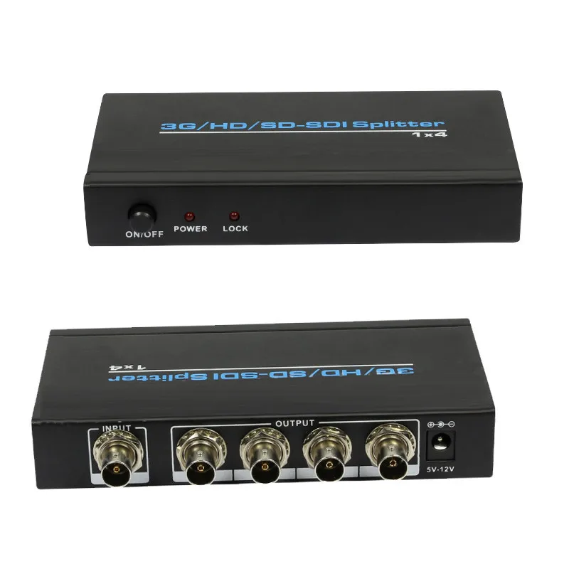 

1x4SDI Splitter Amplifier Converter SD-SDI HD-SDI 3G-SDI Video Repeater Extender Adapter Distribution up to 1320Ft US EU AU Plug
