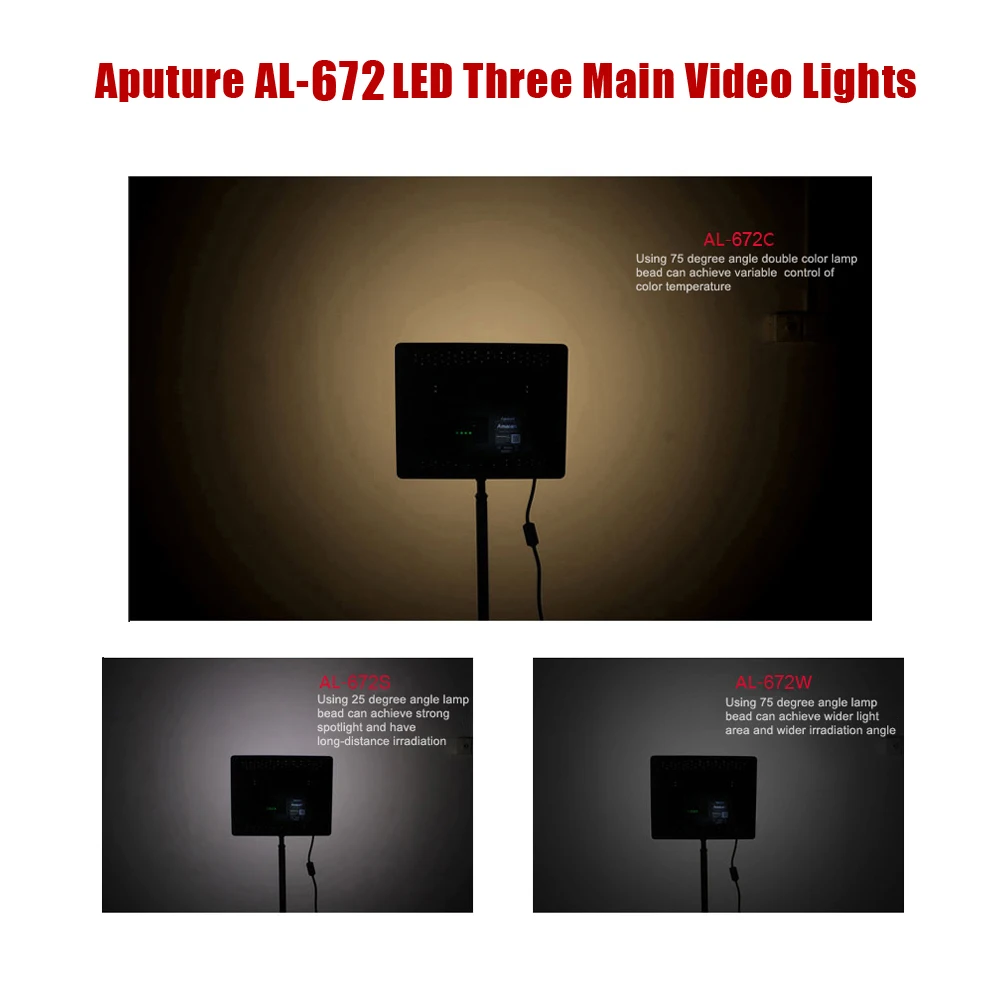 Aputure HR672 Series Kit 2 шт. HR672W& HR672S& HR672C Dimmeable светодиодный светильник-панель CRI95+ с сумкой для аккумулятора комплект аксессуаров