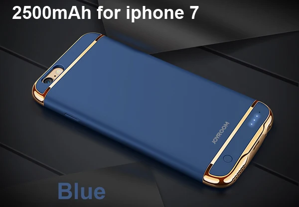 Перезаряжаемый чехол для внешнего резервного аккумулятора для iPhone 6, 6s, 7 Plus, внешний аккумулятор для iPhone 6, 6s, 7, чехол для зарядного устройства телефона - Цвет: for i7 Blue