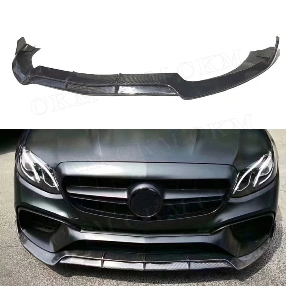 Передний бампер из углеродного волокна спойлер для Mercedes Benz E класса W213 E63 AMG S не
