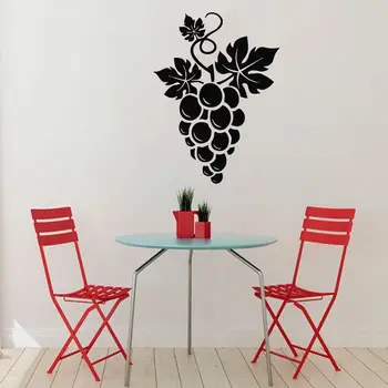 

Wall Decals Grapes Floral Design Kitchen Vinyl Sticker Murals Wall Decor