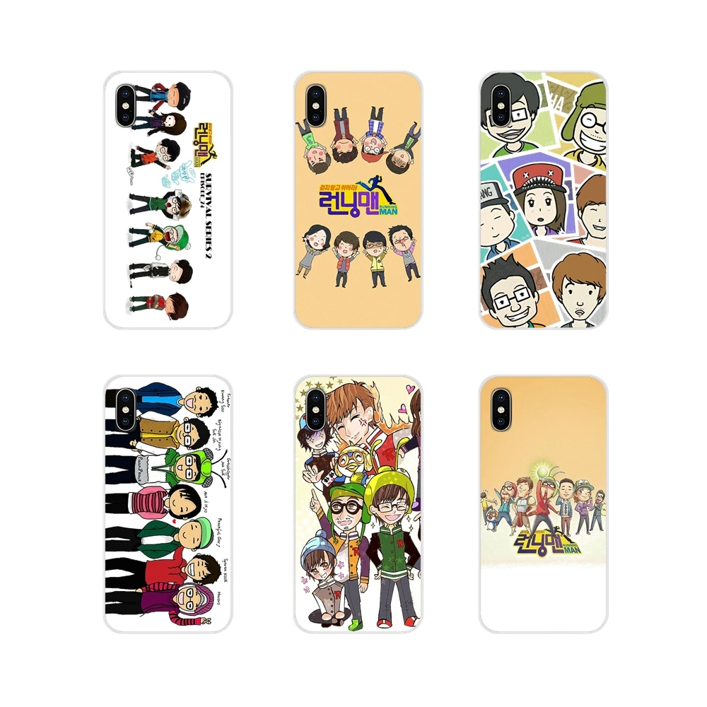 

For Huawei Mate Honor 4C 5C 5X 6X 7 7A 7C 8 9 10 8C 8X 20 Lite Pro Transparent Soft Shell Cover Running Man korean Chibi Cartoon