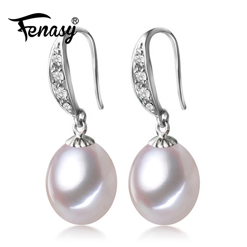 Серьги подвески FENASY женские Винтажные серьги из серебра 925 пробы с натуральным