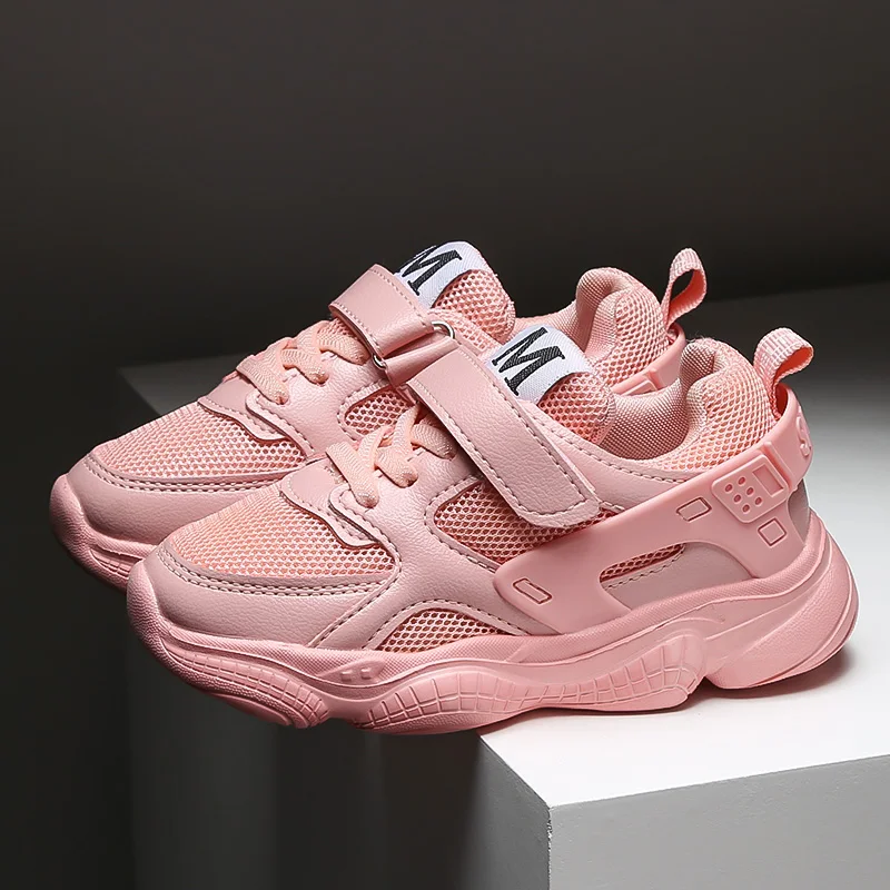 

Kids Girl Shoes 2019 New Mesh Stitching Sneakers Boys Shoes Outsole Non-slip Children's Shoes Seven Colors Kids Loafers Shoes