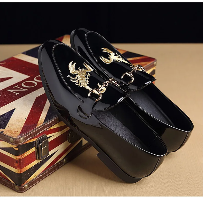 Men Casual Shoes Pu Leather Slip-On Penny Loafers Men Casual Shoes High Top Boat Shoes' Men Loafers Leather Plus Size 46 47 48   (4)