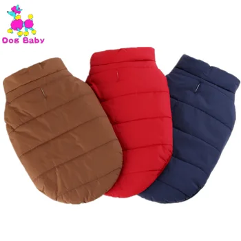 

DOGBABY Winter Dog Clothes Cotton Fake Lamb Solid Pet Coat Jacket Puppy Large Dogs Cats Warm Vest Red Bule Coffee Color Dog Coat