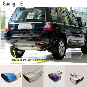 

car stickers muffler exterior end pipe dedicate exhaust tip tail outlet ornament 1pcs For Land Rover FREELANDER 2 2010-2015