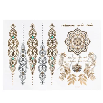

Temporary 3D Tattoo Body Art,Choker Gold Designs,Flash Tattoo Sticker Keep 3-5 days Inspired Body Arm Makeup maquiagem