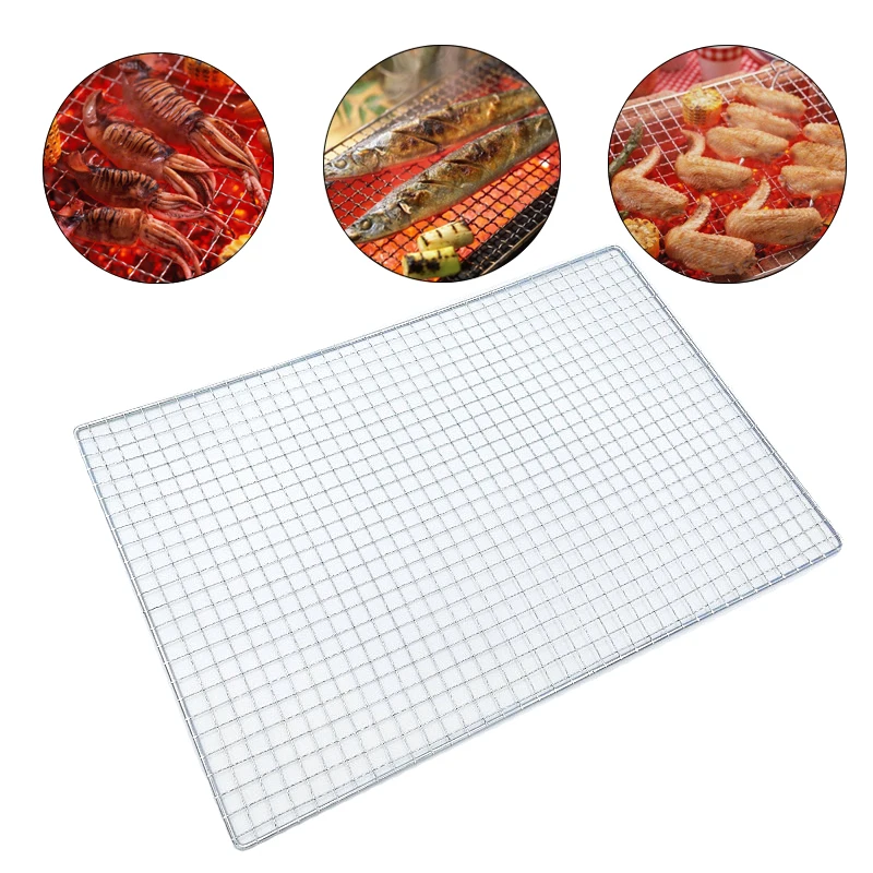 Stainless Steel BBQ Grill Meshes Outdoor Camp BBQ Oven Replacemrnt Mesh