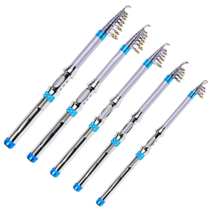 

Telescopic Fishing Rod 5-9 Sections Fishing Rod Line Metal Handle Fishing Tackle