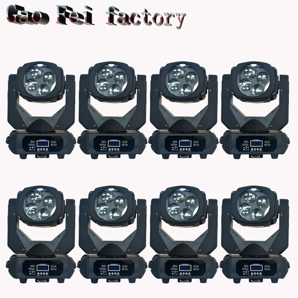 

8pcs/lot, Super Beam 4x25w LED Moving Head Light dmx led lights wash Stage Lighting club dj disco
