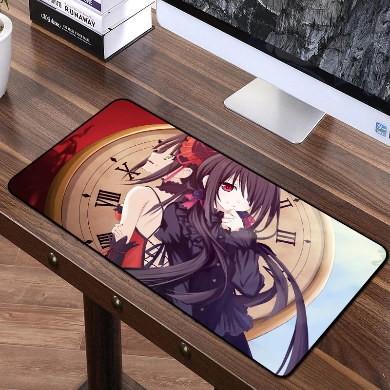 Большой коврик для мыши QQQRGB 70x40 см с японским сексуальным аниме игровой девушки