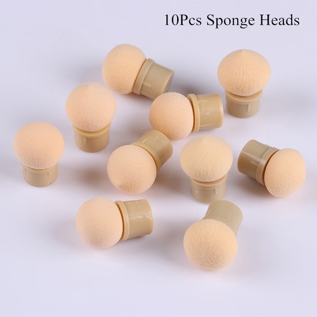 Pc Double-ended Gradient Shading Pen Dotting Brush Sponge Head Rhinestone Handle Nail Art Brush Nail Art Painting Tool