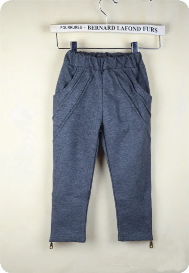 Boys Casual Pants Children Fashion Zipper Harlan Pants Kids/Baby Spring/Autumn Cotton Clothes