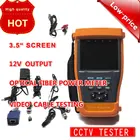Best Price as low as $151.99 CCTV tester monitor analog cvbs camera tester optical fiber power meter video testing 12V output PTZ control 3.5 inch