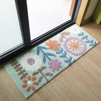 

High Water Cute Pattern Absorbent Bathroom Carpet Bath Mat Multi Sizes Bathroom Mat Rug Anti-Slip Toilt Balcony Bath Rug Pad