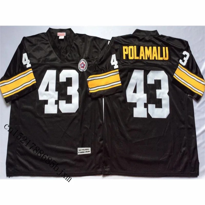 

Mens Retro Troy Polamalu Stitched Name&Number Throwback Football Jersey Size M-3XL