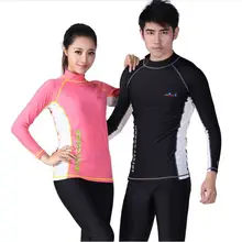 Для ныряния и Паруса для мужчин и женщин с длинным рукавом для дайвинга защита для дайвинга, гидрокостюм для плавания, Рашгард, топ, LS-605