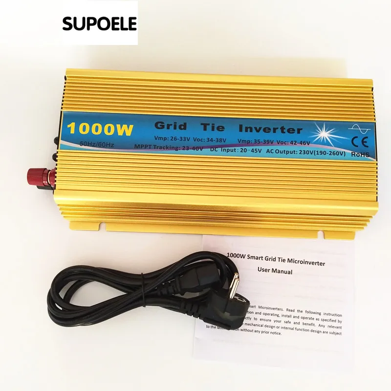 Инвертор для сетки 1000 Вт функция MPPT от 20 до 45 В постоянного тока AC190 260V или 90 140 в
