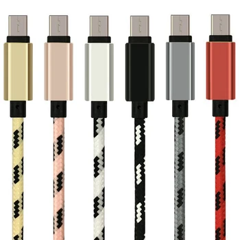 

200pcs/lot 1M 3FT High Speed braided USB Type-C Fast Charging Sync Data Cable For Samsung Galaxy S8