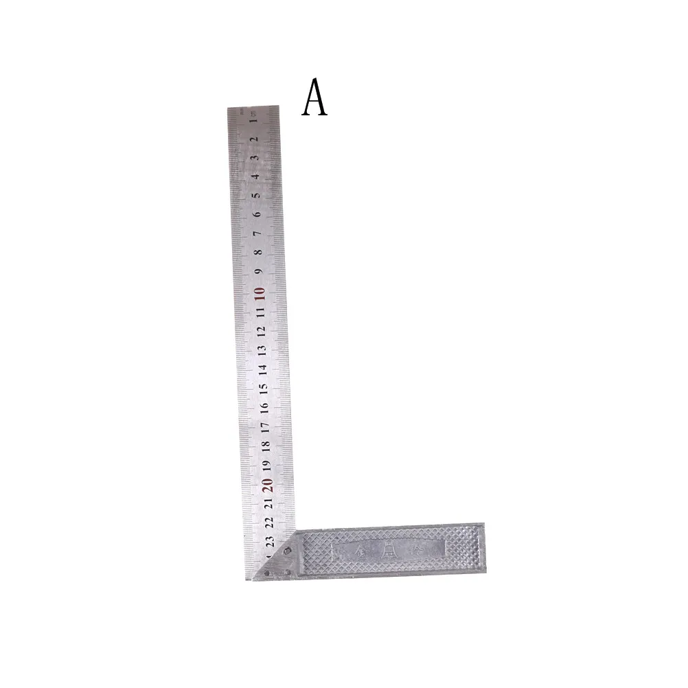 90 градусов Металл Сталь инженеры попробуйте квадратный набор древесины измерительный инструмент правый угол измерительная линейка инструменты - Цвет: A