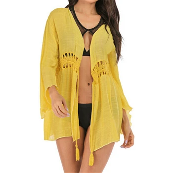 

Sexy Bikini Cover Up Summer Women Dress Mini Kaftan Beach Sundress Swimwear Bathing Suit Beach Wear Tunic Tops Robe De Plage