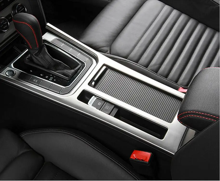 

Interior Matte Silver Center Knob Panel Trim For VW Volkswagen Passat B8 2016 2017 LHD