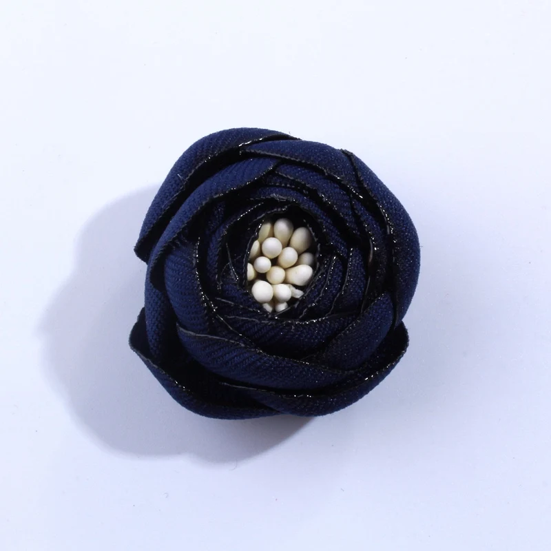 10 шт 3 см Новорожденные 3D Мини атласные Искусственные цветы тюльпаны для дома DIY роза Венок цветок для украшения свадебной вечеринки - Цвет: Navy