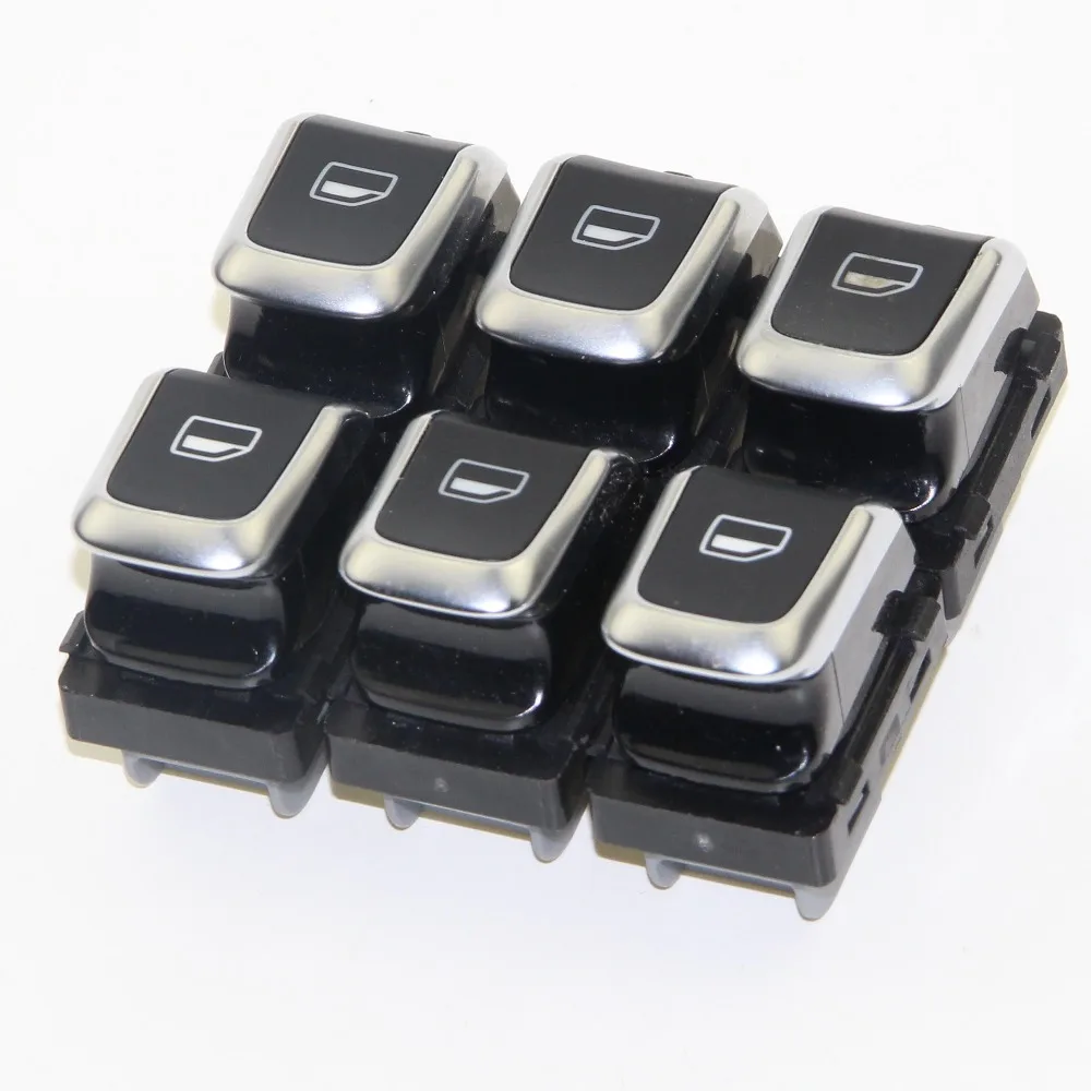 6pcs OEM Chrome Passenger Side Window Regulator Switch For A6 S6 C7 A7 A8 Q3 4GD959855 8KD959855 4GD 959 855 | Автомобили и