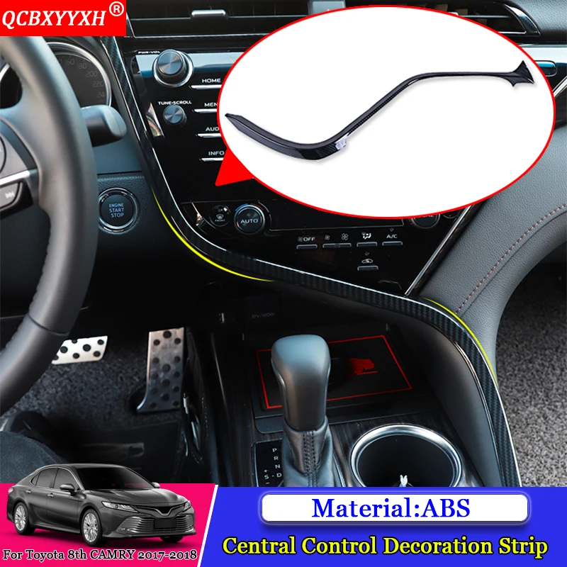 QCBXYYXH Car Styling ABS Car Central Control Decoration Strip Stickers