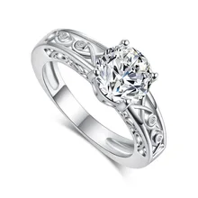 New White Vintage Cubic zircon Micro Gem stones crystal silver ring Wedding Rings For Women Jewelry Engagement Gifts Accessories