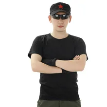 Летняя футболка Для Мужчин Армия Военно-тактические футболка уличная спортивная одежда из хлопка с короткими рукавами Пеший Туризм Футболка черный