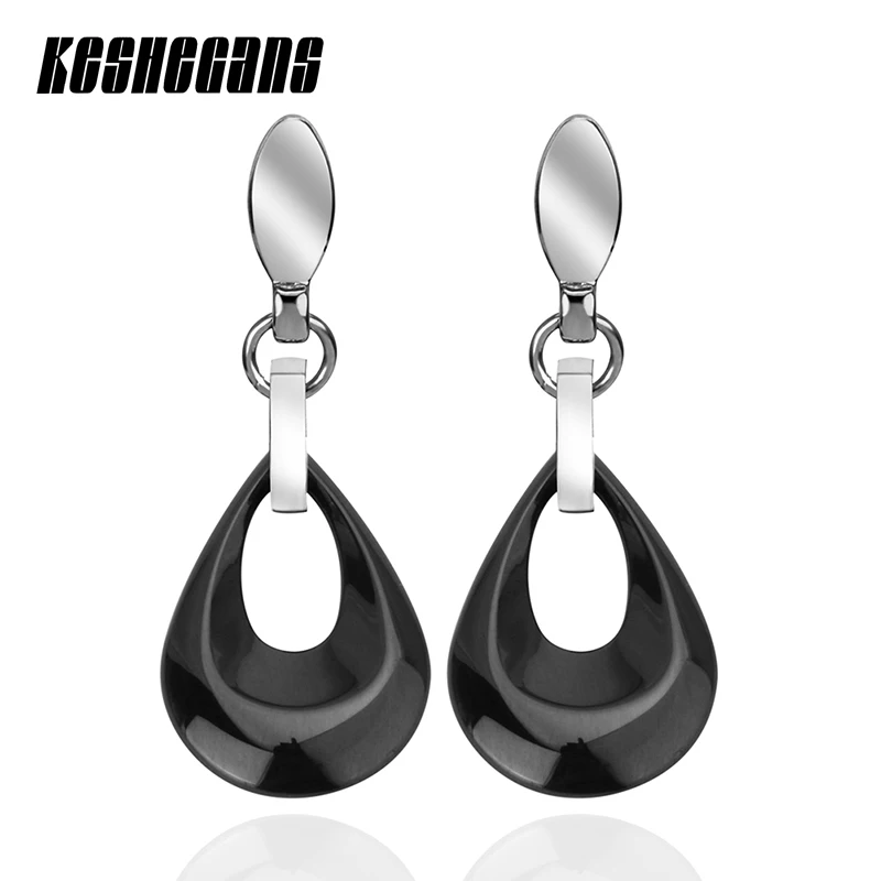 

New Fashion Drop Water Earrings Black White Women Drop Earring Hot Party Wedding Jewelry Foe Women Girl Trendy Jewelry Gifts