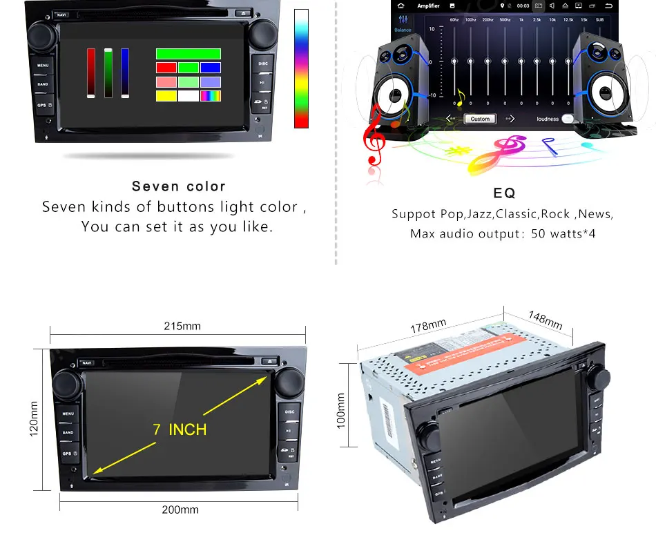 2 Din Android 8,1 автомобильный dvd-плеер для Opel Vectra C Zafira B Corsa D C Astra H G J Meriva Vivaro Мультимедиа gps навигация радио