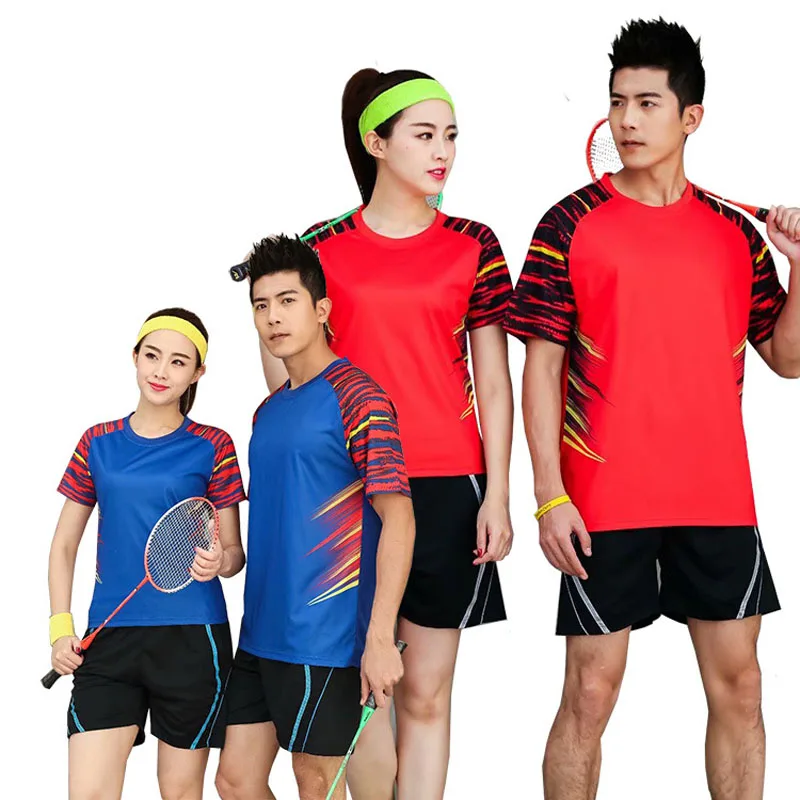 

2019 Women's / Men's T Shirt Tennis , T-shirt Badminton , Red Youth Kit , Shorts Table Tennis sport , Team sportswear uniforms