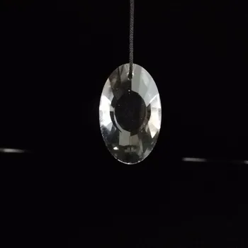 

30 pieces 38mm Oval ring faced lamp hanging drop baroque crystal chandelier accessories for room/wedding decor