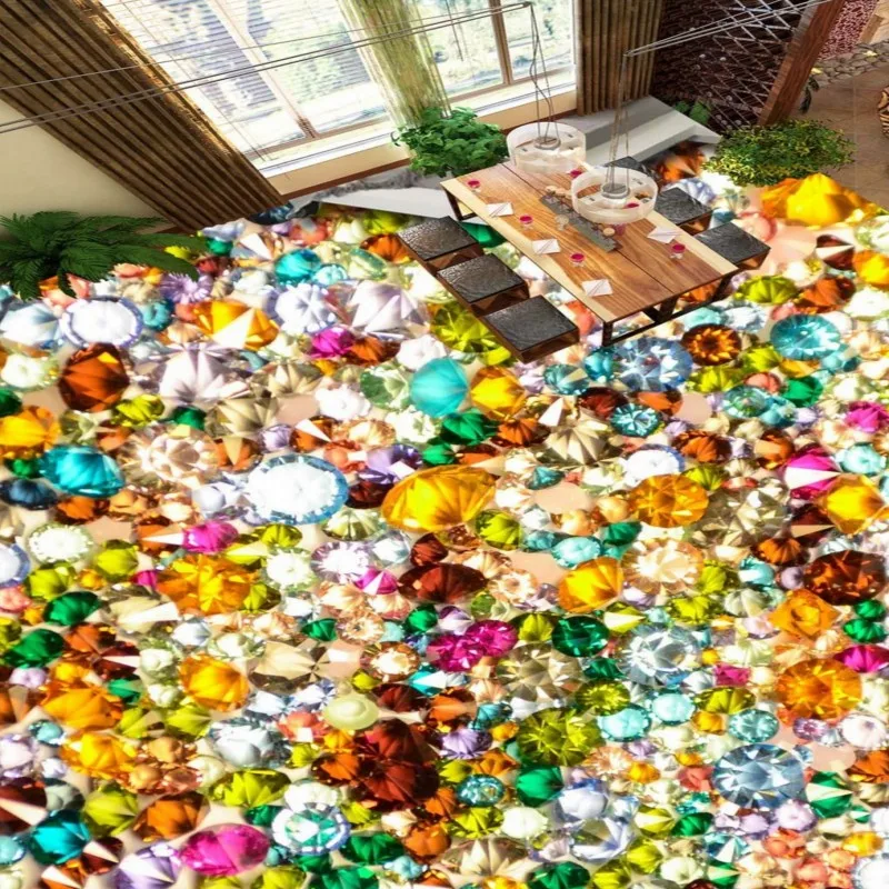 Free Shipping custom 3D Stereo Diamond Gemstone Jewelery Floor mural shopping mall hotel bedroom Self-adhesive wallpaper mural Free Shipping custom 3D Stereo Diamond Gemstone Jewelery Floor mural shopping mall hotel bedroom Self-adhesive wallpaper mural